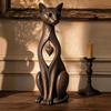 Rustic Heart Cutout Sighthound Statue Resin Hollow Heart Greyhound Statue  Living Room