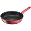 Tefal Frying Pan 26cm IH Gas Fire Compatible, Free of Harmful Substances Such As PFOA, Non-stick and Long-lasting "IH Rouge Unlimited Frying Pan" Red