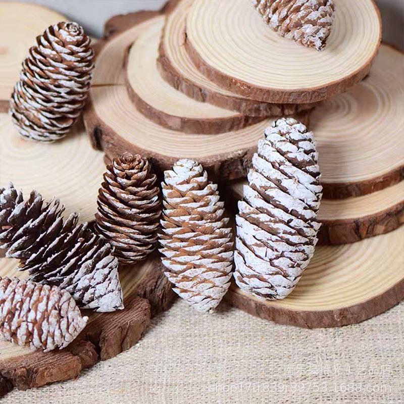 Natural Pine Cone Christmas Tree Ornaments - Handmade DIY Decor and Photography Props
