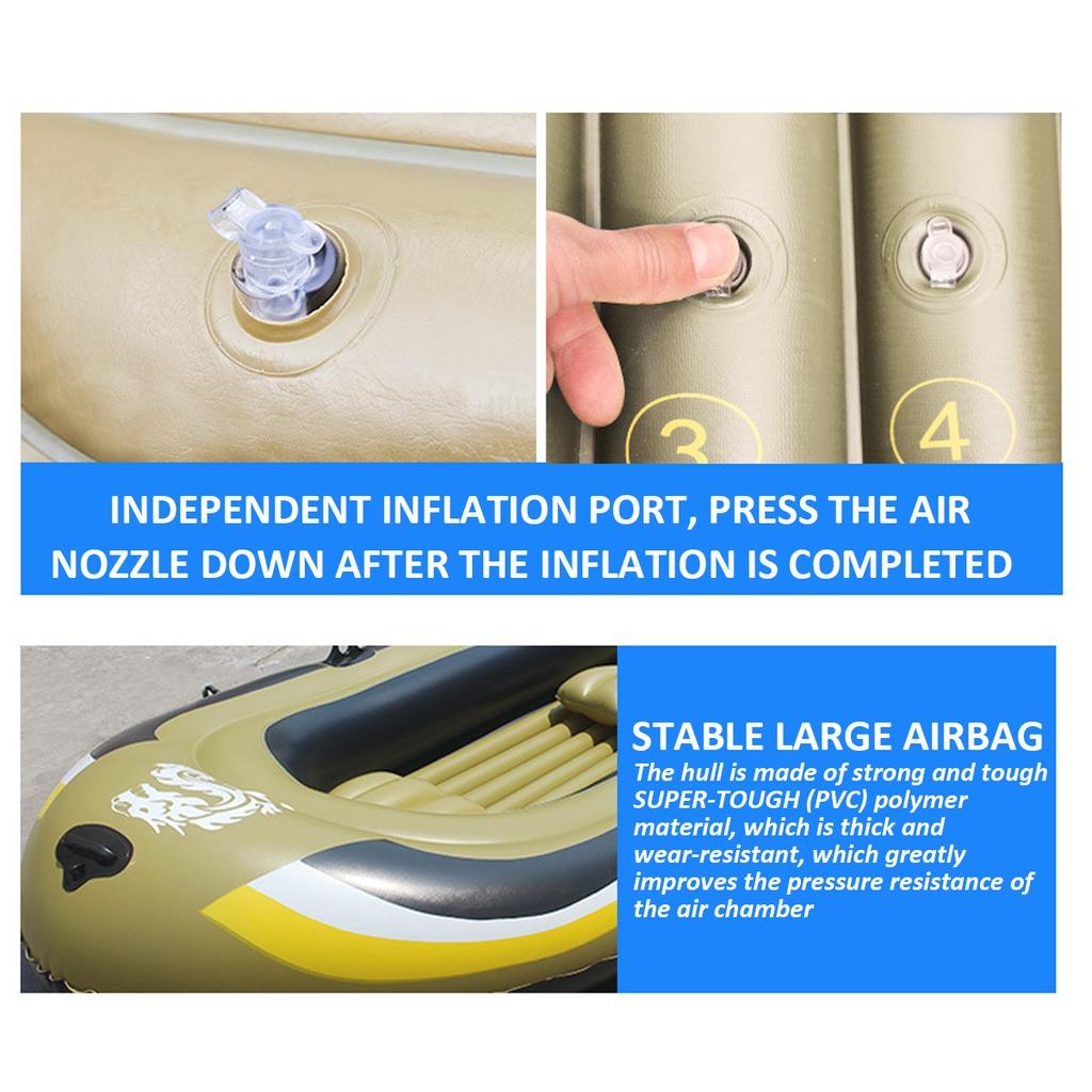 220В 2/3-местные гребные лодки Летний бассейн Водные виды спорта Надувные лодки ПВХ Водный поплавок Рыбалка Речная лодка Весла Каноэ Воздушный насос