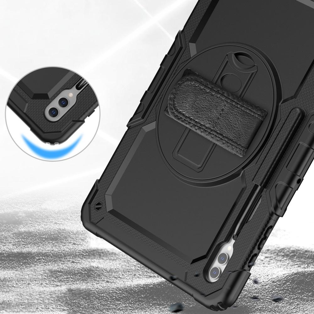 Armored case for Samsung Galaxy Tab S9 Ultra, 360 protection with stylus holder, Black