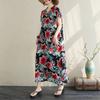 DIMANAF 2024 платье больших размеров женское летнее платье с v-образным вырезом богемный свободный макси-платье большого размера с цветочным принтом 711