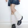 Plush Furry Leg Warmers Fuzzy Winter Boot Toppers Y2K Footless Socks  Women