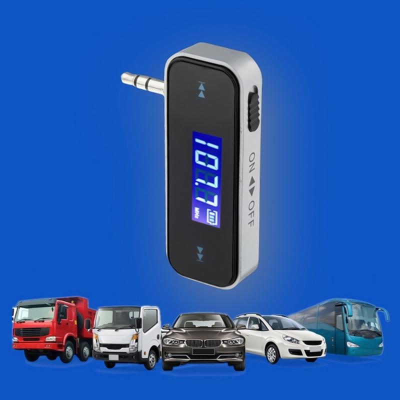 Автомобильный MP3 МузыкаАудио FM-трансмиттер 3,5 мм Aux-порт Автомобильный радиопередатчик Громкая связь Аудиоадаптер Автомобильный аксессуар Портативный