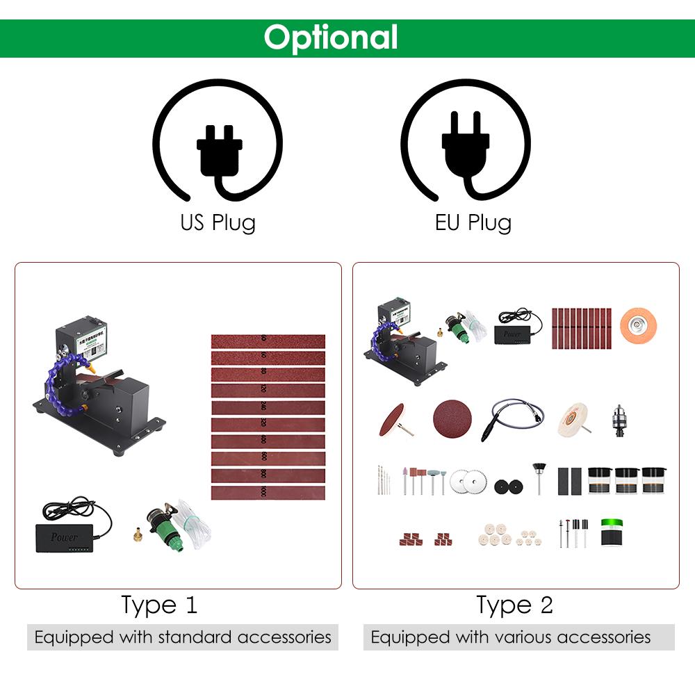 250 Вт мини-ленточный шлифовальный станок, электрический шлифовально-полировальный шлифовальный станок для сухой и влажной шлифовки, шлифовальный станок