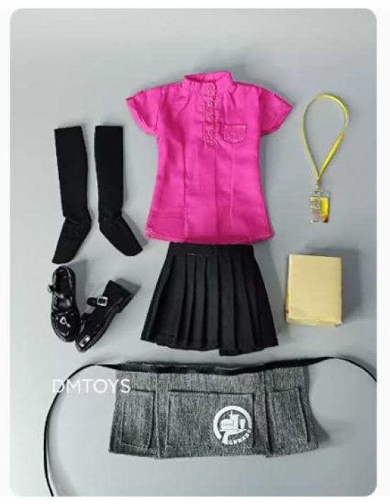 Compatible with TBLeague Body for Scale Action Figure DMTOYS Beautiful Woman Fashion Sexy Restaurant Clerk Uniform Socks and Shoes Set and Body Not