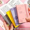 Компактный квадратный карманный блокнот из ПУ-кожи - Милый и портативный