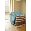 Sanko Plastic Laundry Basket, Beat Basket No. 2, Pastel Blue