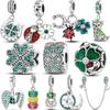 Оригинальные медные шармы-подвески серии «Счастливый клевер» подходят для оригинального браслета, ожерелья, DIY для изготовления женских украшений, подарок