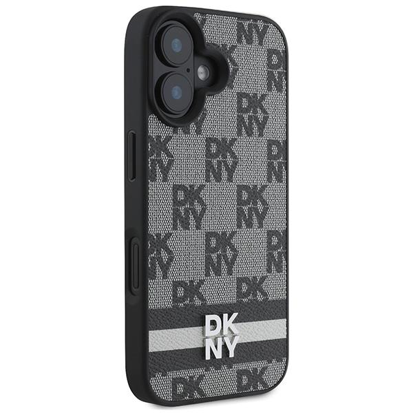 DKNY DKHCP16SPCPTSSK iPhone 16 6.1"6.1" black/black hardcase Checkered Pattern & Printed Stripes