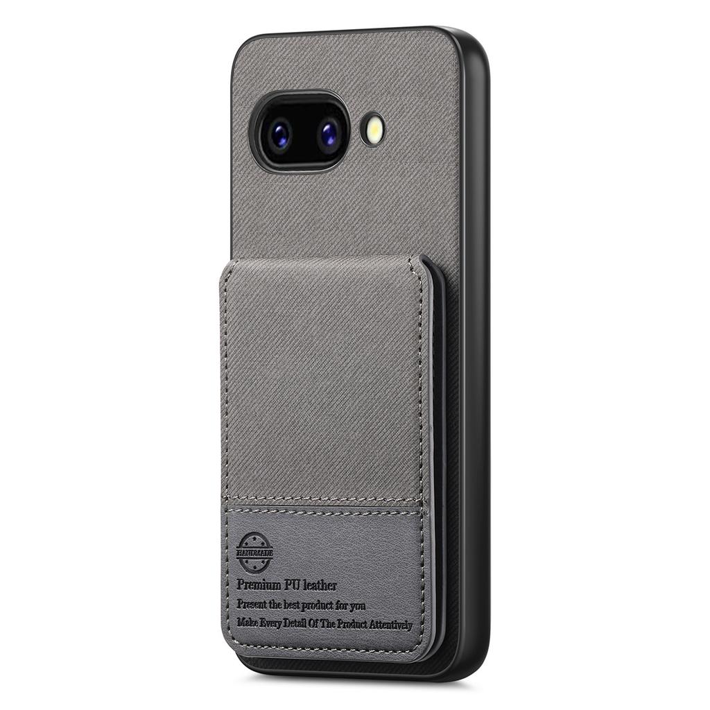 For Google Pixel 9a Case Cloth Texture Leather+PC+TPU RFID Blocking Phone Cover with Card Holder