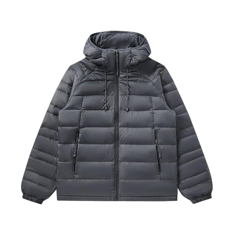 Unisex Lightweight Down Jacket 90% Duck Hooded Winter Coat Men Women Casual Warm Outerwear