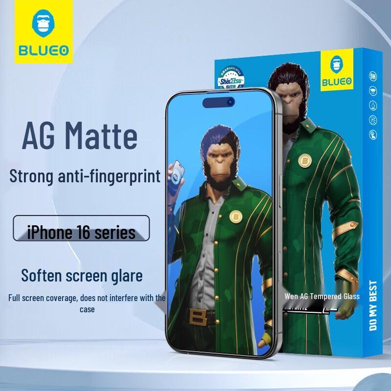 Mr. Blue Ape Matte Anti-Glare Tempered Glass for iPhone 16 Pro Max
