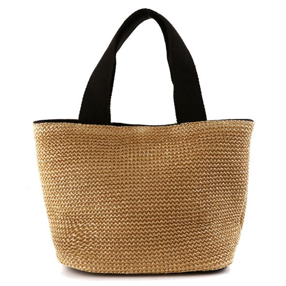 Casual Rattan Women's Handbag Summer Beach Straw Bag Woven Handbag Large Capacity Ladies Travel Bag