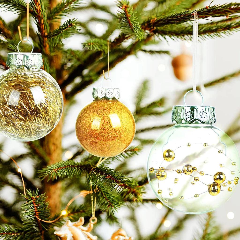 Набор пластиковых елочных украшений с гальваническим покрытием, неправильной формы, окрашенных, 100 шт.