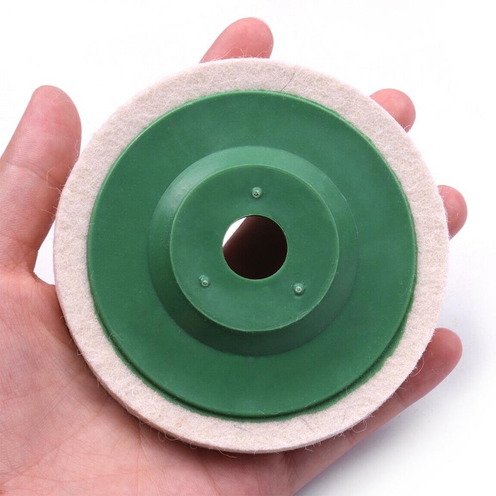 10pcs 4inch Round Wool Wheel Wool Polishing Pads Car Polish Wool Buffing Pad  for Glass Ceramics