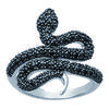Silver Ring 'Temptation' Black Silver (rhodium) - 18x25 Mm