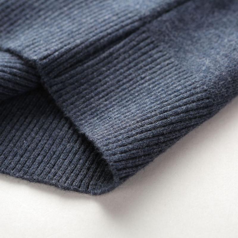 Man Autumn and Winter Clothes Middle-aged V-neck Sweater Men's Thickened Sweater Knitted Base Shirt