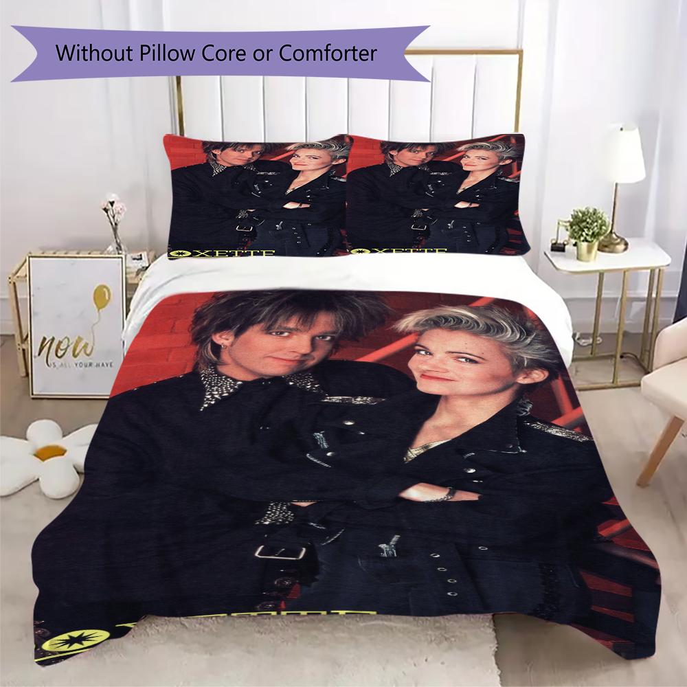 Roxette Pattern Bedding uilt Set uilt Cover Pillowcase Home Decoration Birthday Gift (1 * duvet cover + 2 * pillowcase without core)