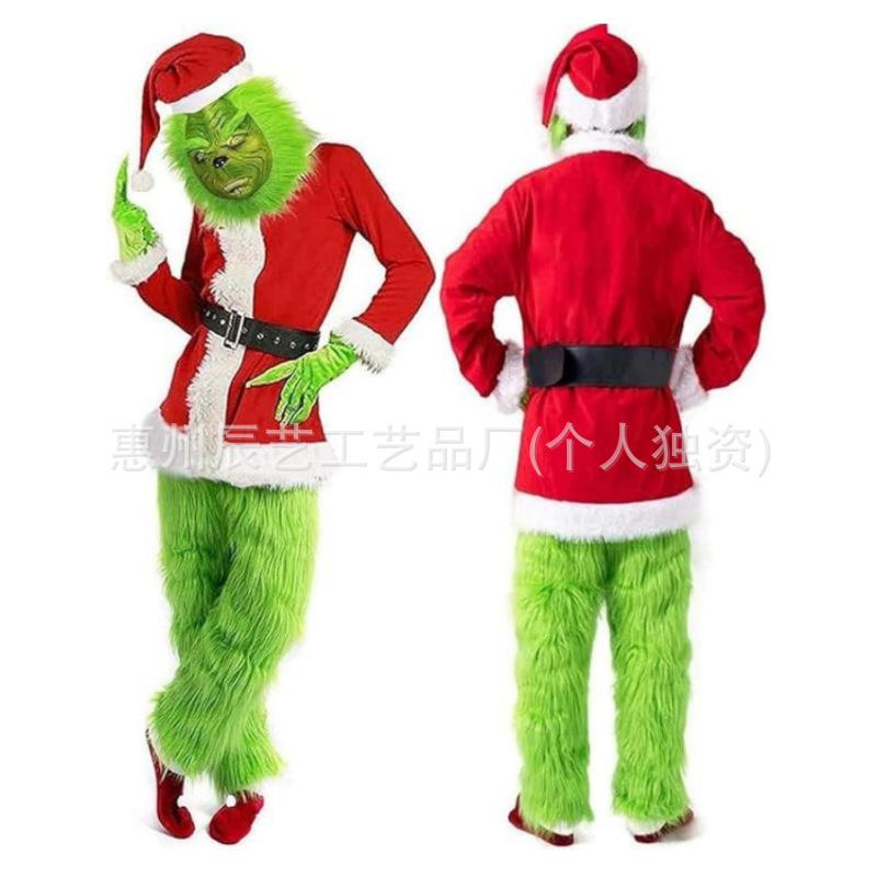 Christmas clothing The Grinch costume, featuring the quirky and mischievous character Green Monster Mask The Green Grinch
