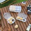 Туристическая кухонная утварь Безопасное хранение яиц Прозрачный контейнер для походов Герметичные Защита продуктов Дизайны