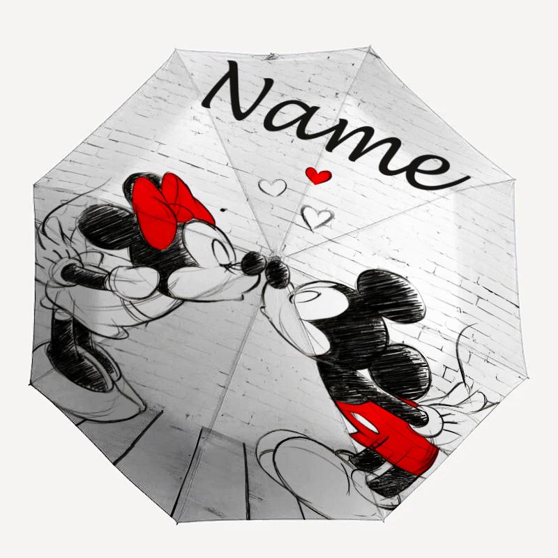 Personalized Name M-Mickey  Print Umbrella - Automatic Open/Close, Eight-Rib Durable Frame, Automatic Folding Umbrella