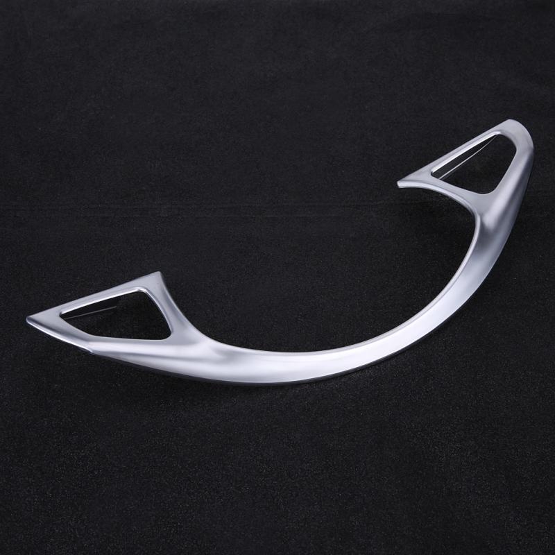 Рамка рулевого колеса автомобиля, декоративная наклейка, серебристый хром для Mercedes Benz E W213 C W205 GLC X253 автомобиля