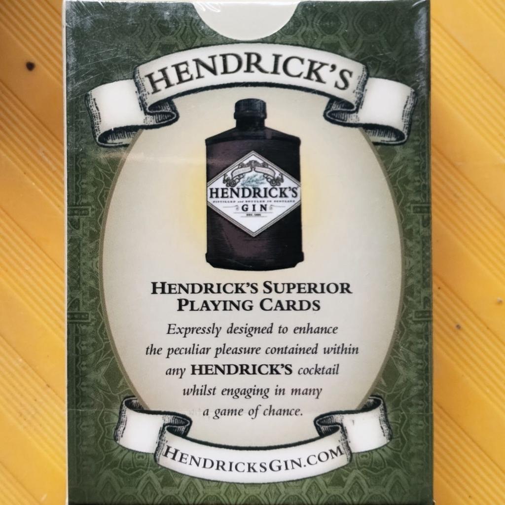 Hendrick's Gin Playing Cards Deck 9*6cm - Unusual Victorian Style Collector’s Cards with Cocktail Recipes Full 52-card Deck