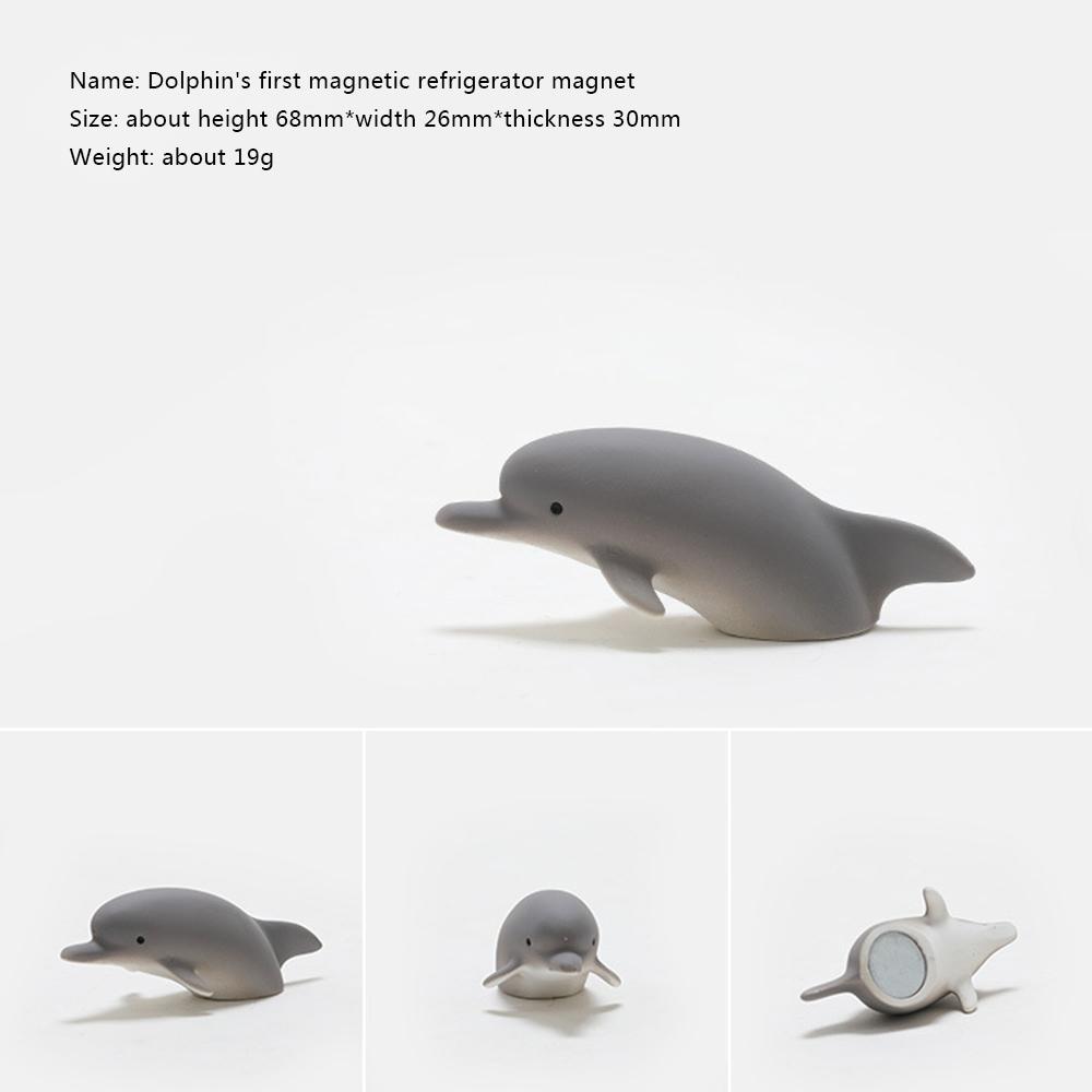 Marine Life Shark Dolphin Refrigerator Sticker 3D Three-Dimensional Personality Creative Design Message Sticky Note Decoration