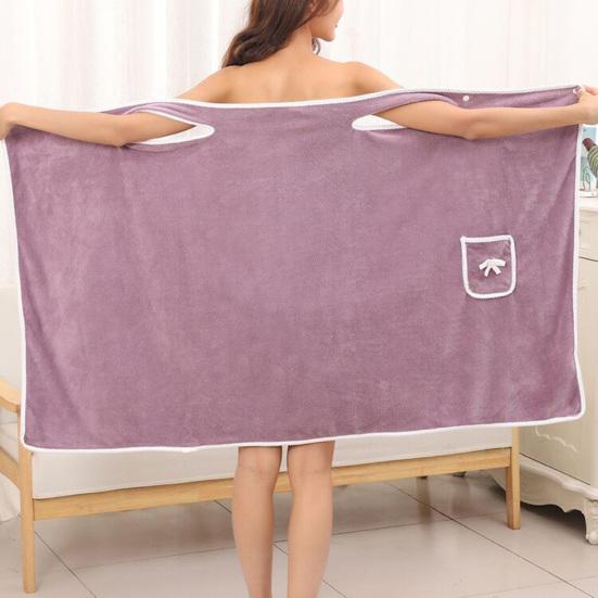 Носимое банное полотенце, мягкое, с высокой водопоглощающей способностью, коралловый флис, женское полотенце для ванной комнаты, полотенце для душа, ежедневное использование