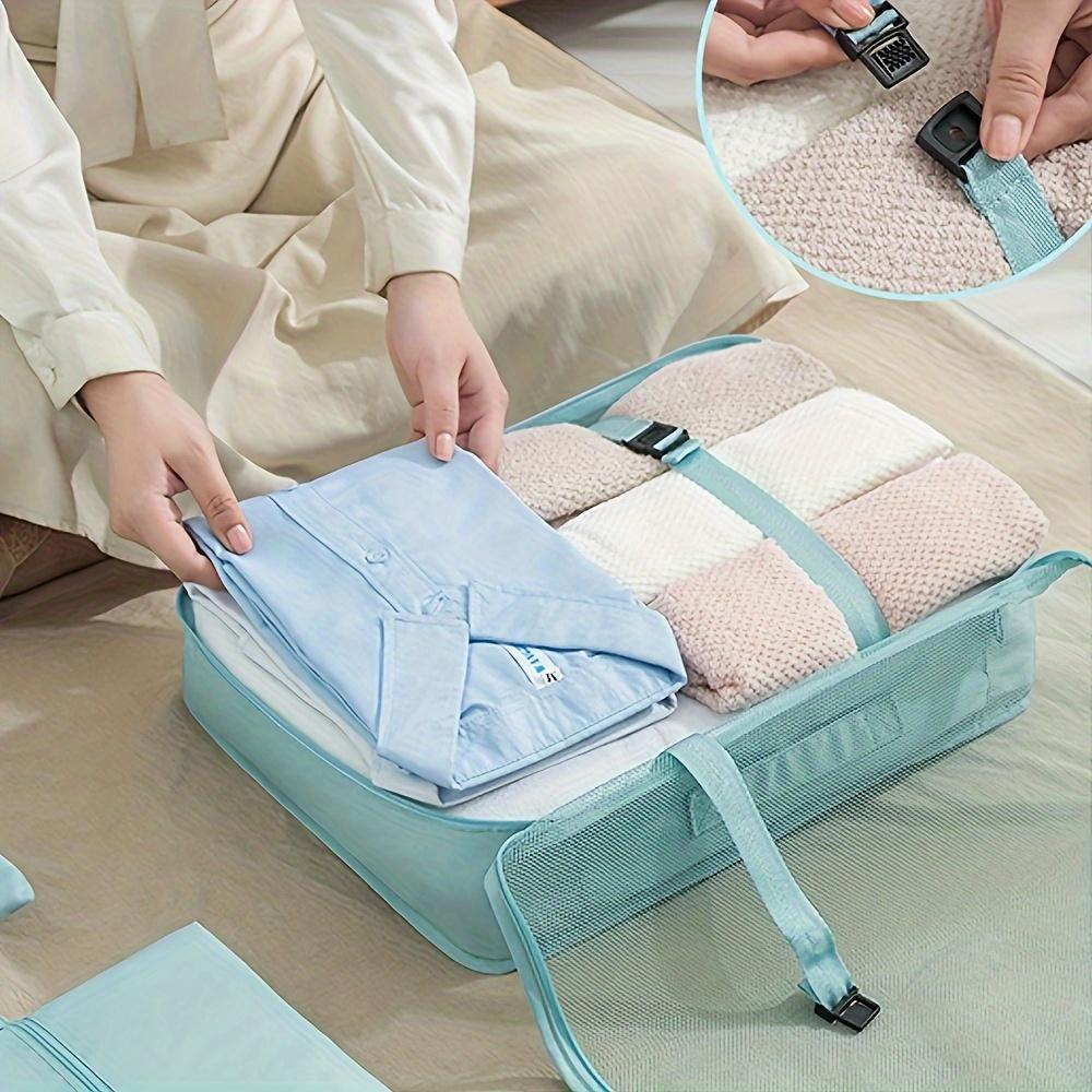 7 Piece Travel Storage Bag Set Large Capacity Portable Packing Organizer Clothes Shoes Socks Divider Bags
