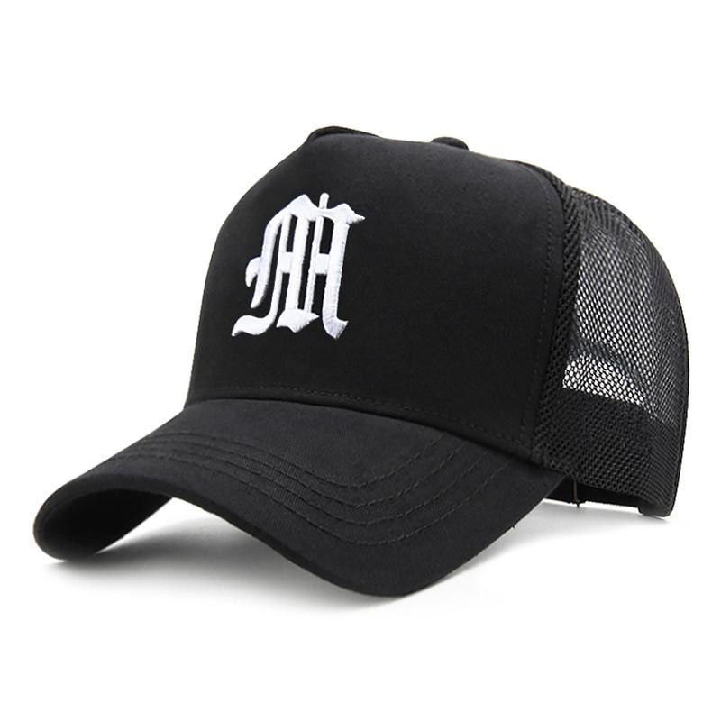 New Hat Men's Summer Thin High Top Baseball Cap Tide Big Head Fence Mesh Breathable Cap Sunscreen Sun Hat