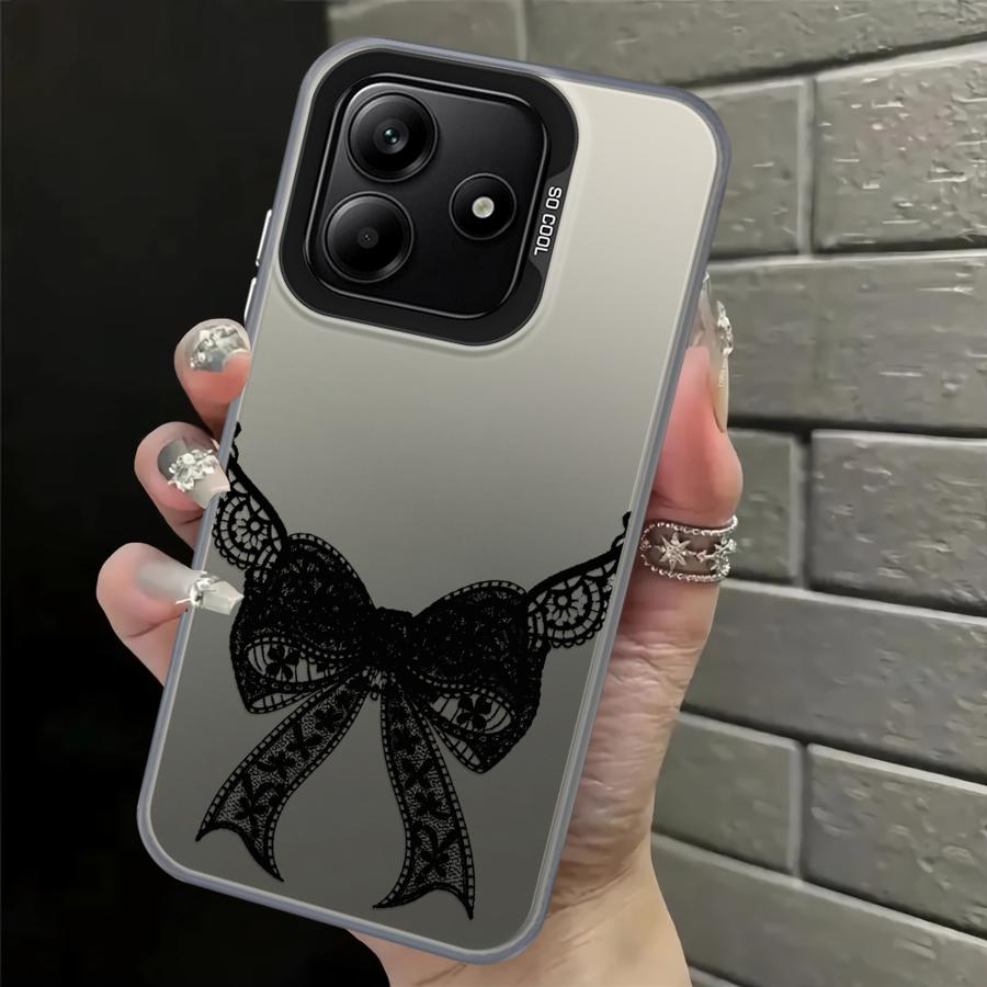 Задняя крышка-чехол для телефона для Xiaomi Redmi Note 14 11s Note 13 Pro Plus 12s 11 12 Pro Ретро Черное Кружево