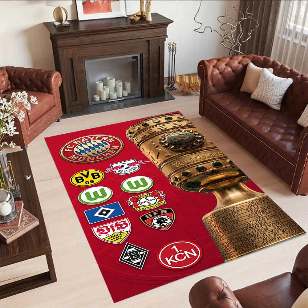 Fußball‑club Bayern München E.v. 1 Customize Your Name Area Rug Design for Living Rooms Game Room Kitchen Foyer Antislip Carpet Decorate Offices