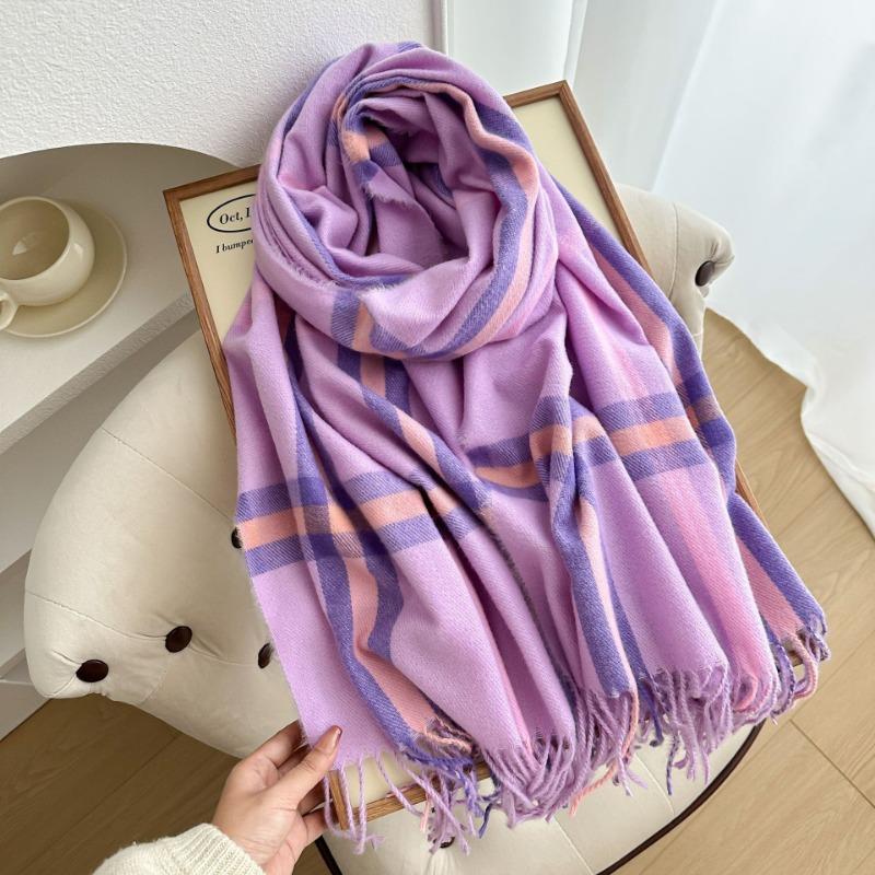 Autumn and Winter New Babag Imitation Cashmere Scarf Classic Fashion Versatile Warm Shawl Couple Scarf