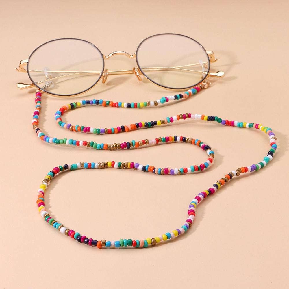 Beads Neck Lanyard for Women Glasses Chains Glasses Holder Strap Mask Chains Beaded Mask Lanyard