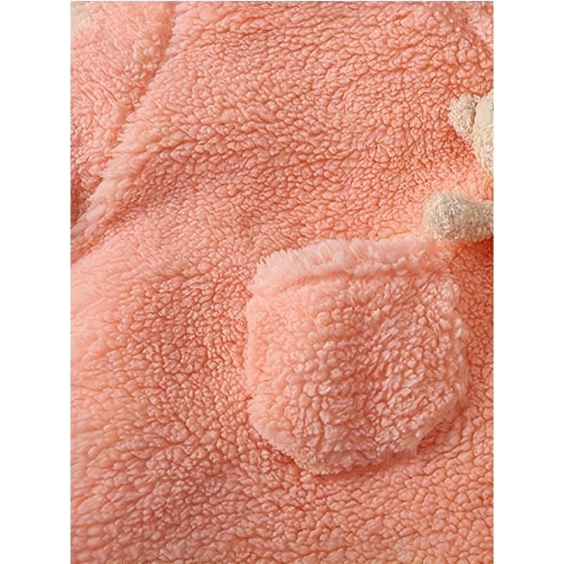 [Теплый комбинезон] Теплый комбинезон с капюшоном, Детская зимняя одежда | Декор в виде медвежонка для новорожденного, Детская одежда для мальчиков и девочек