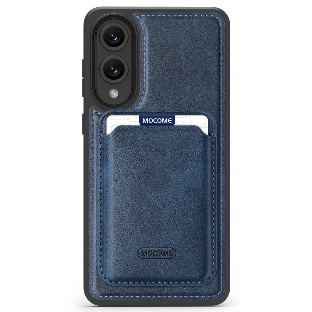 For Samsung Galaxy S25 Edge Magnetic Case with Detachable Card Holder TPU+PU Leather Phone Back Cover