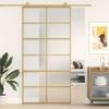 VidaXL Gold Sliding Door 102.5x205 Cm Frosted ESG Glass Aluminum 155171