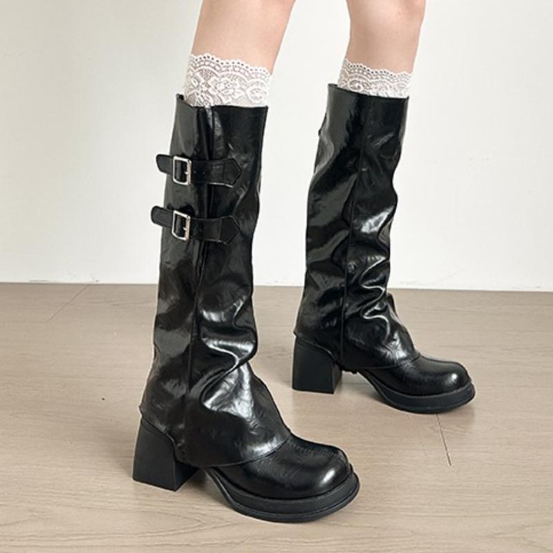 High Heels High Boots Women Platform Chunky Shoes Designer 2026 Winter New Sexy Party Chelsea Motorcycle Boots Pumps