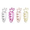20pcs Students Stationery Carrot Shaped Paper Clips Cartoon Metal Metal Paperclip Cute Creative Paper Decorative Clip Paper