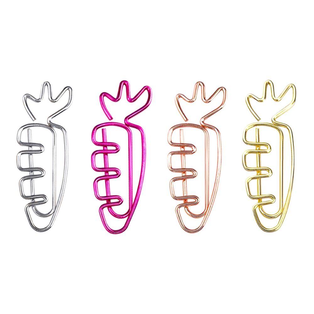 20pcs Cartoon Metal Paperclip Metal Paper Decorative Clip Students Stationery Bookmark Holder  Home