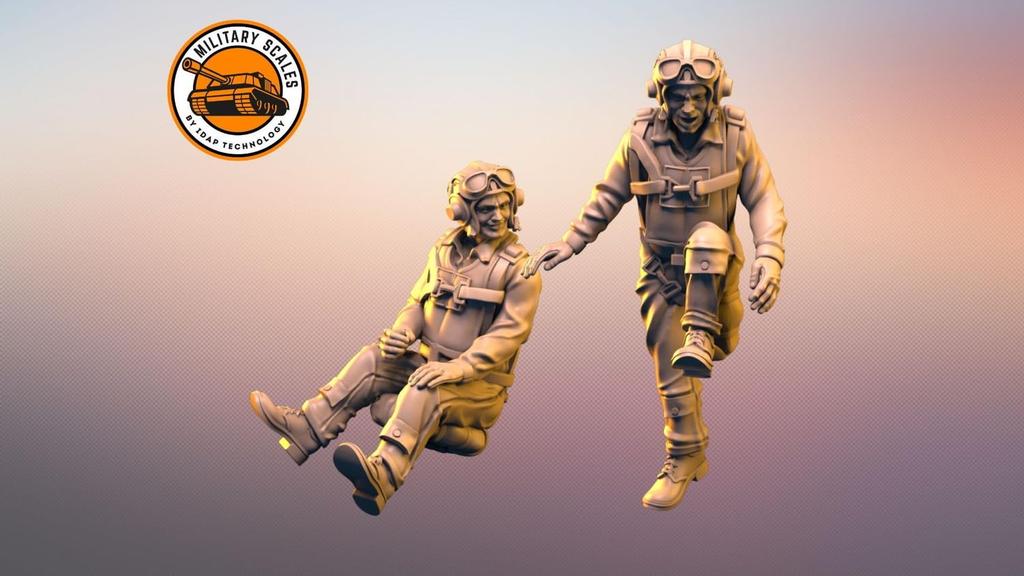 IDAP Technology US Navy Pilot Set 3D Printer Kit PD48428 1/48 № 2 (2 фигурки)