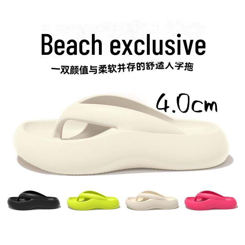 Женские летние шлепанцы с толстой нескользящей подошвой 2025 года: Стильные пляжные и уличные сандалии