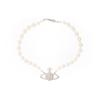 Модное Универсальное Трендовое Жемчужное Ожерелье Женское ожерелье Серебряное 63010106-02P104