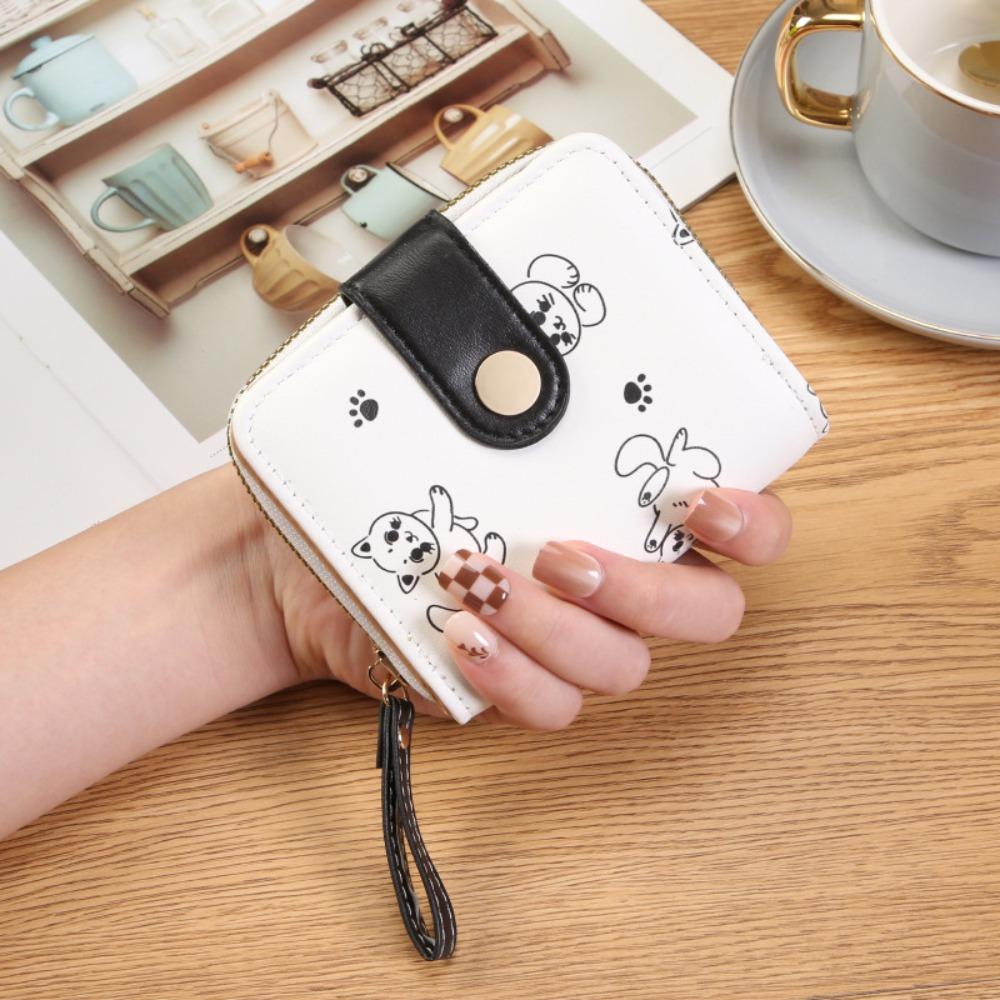 Multi-function Short Wallet Cat Pattern Card Holder Bag New Card Wallet Girl