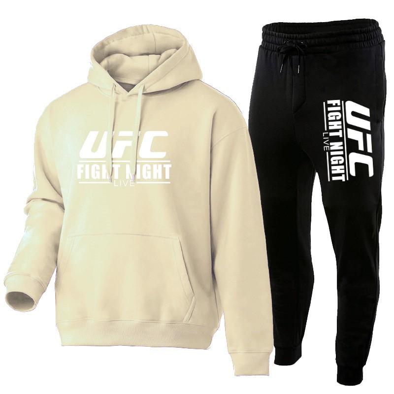 Unisex Hooded Sweatshirt Set With Letter Print Thickened Cotton Blend Loose Fit Winter Casual Sportwear
