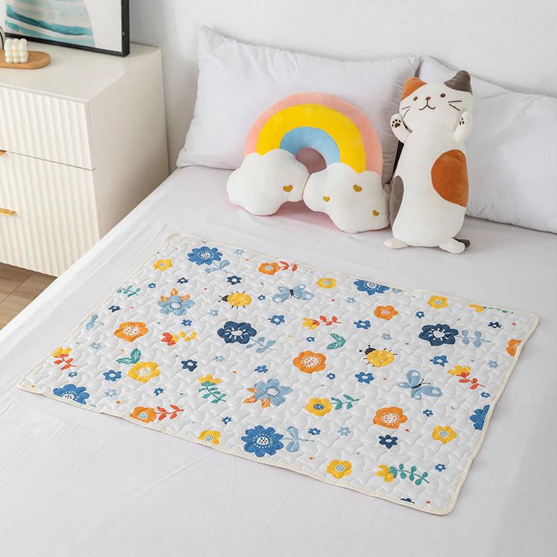 Чистый хлопок противоскользящие коврики для тети Moon Pad можно стирать сетчатый коврик физиология пример праздник анти-боковая протечка Dianz Baby подгузник 50*70 см/70*100 см