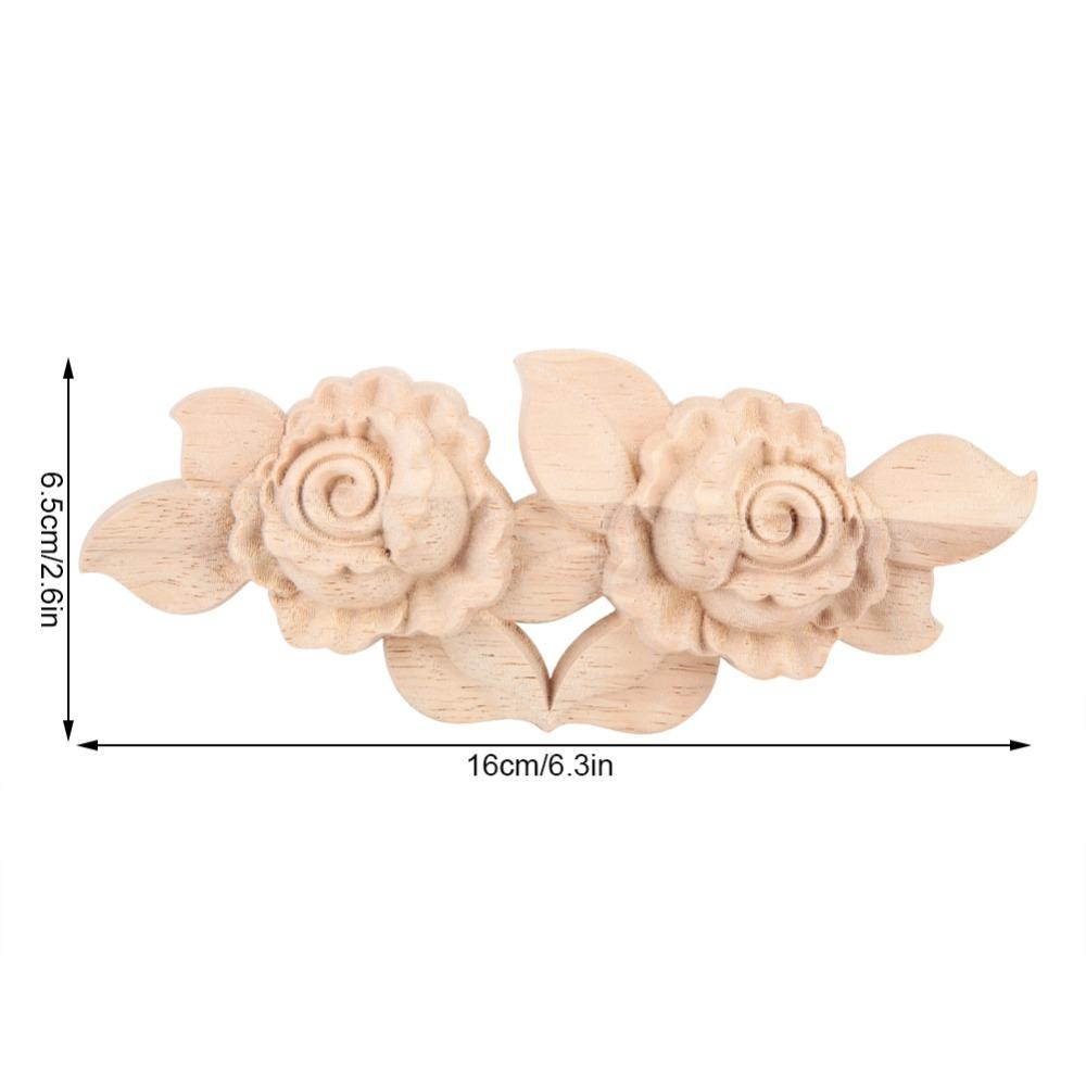European Carved Applique Solid Wood Door Applique Decoration Corner Applique  Window Decoration