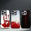 ЧЕХОЛ ДЛЯ ТЕЛЕФОНА ХЭЛЛОУИН КРОВАВЫЕ ПОТЕКИ Для iPhone 16,15,14,13,12,11,8,7,Pro,Max,Plus,Mini,XS,SE Противоударный Черный Матовый Жесткий